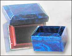 Blue coral(porhibited for export) rectangular box