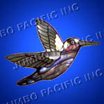 Shell brooches crafted in flying duck design
